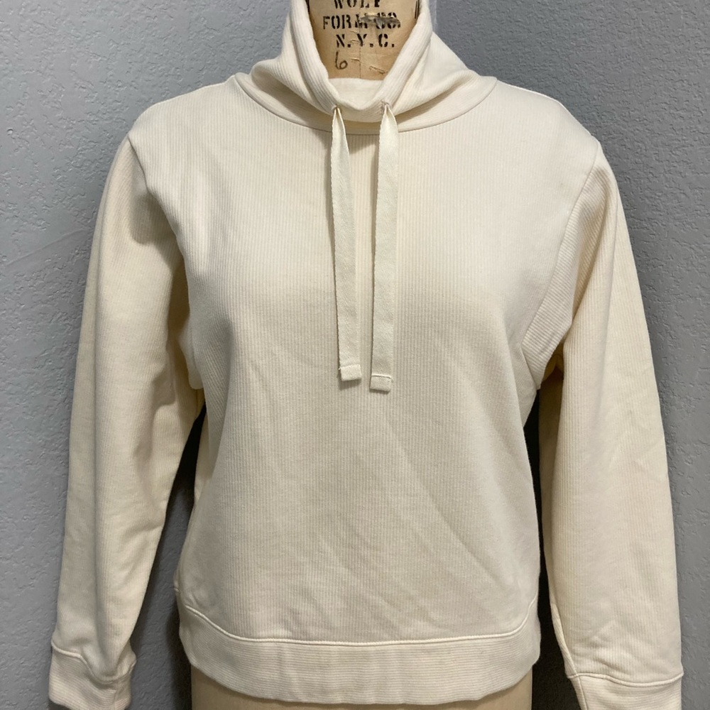 NWOT Madewell Super Comfy Organic MWL Line Cream Sweatshirt Size Small - Picture 5 of 9